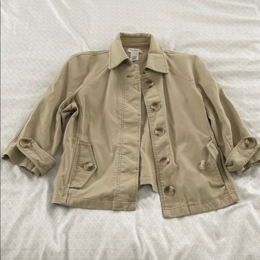 ♦️ 3 for $15 ♦️ Isaac Mizrahi - Tan pea coat 🧥